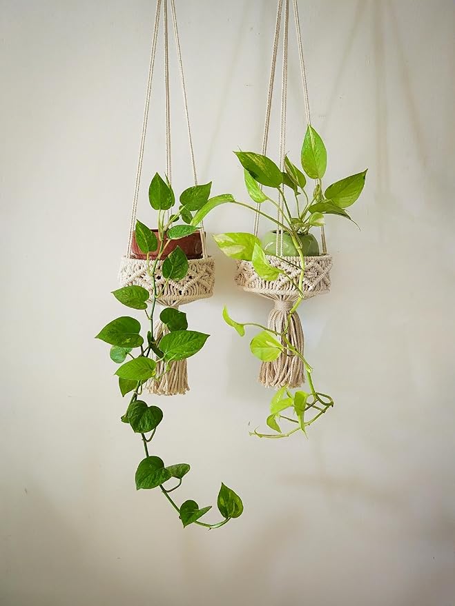 Macrame Storage Hanging Basket For Home - Leechoo